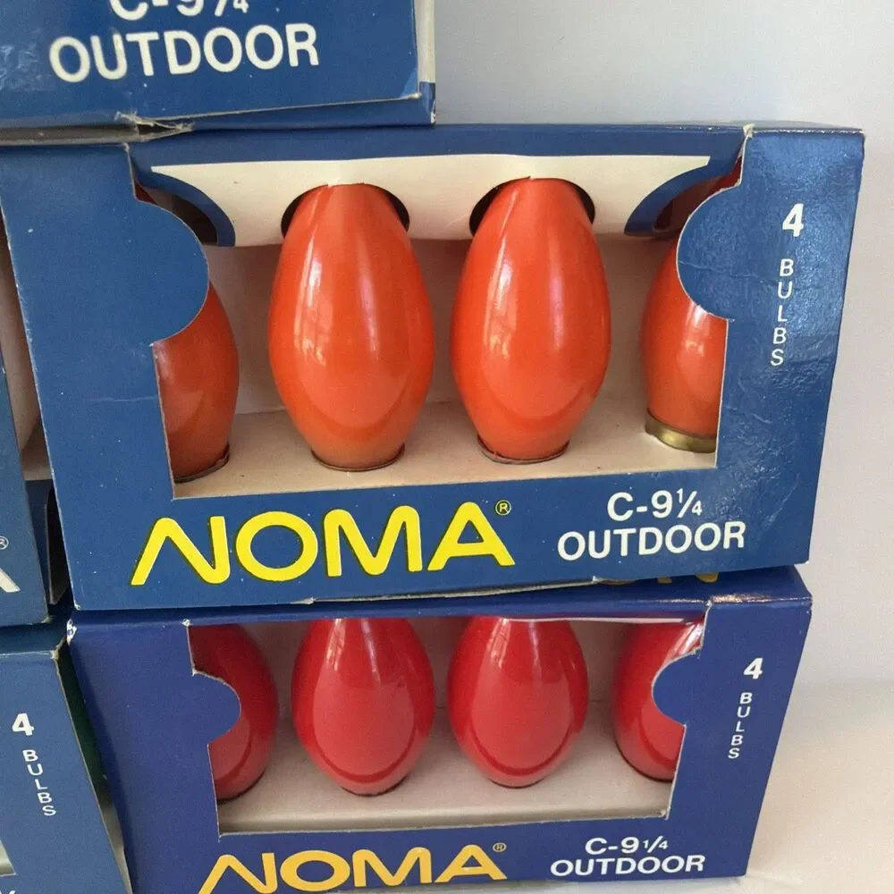 20 Vintage C9 1/4 NOMA Holiday Christmas Light Replacement Bulbs Multicolor NEW